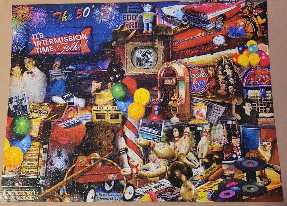 The 50’s 750 Piece Jigsaw Puzzle Americana Souvenirs & Gifts USA